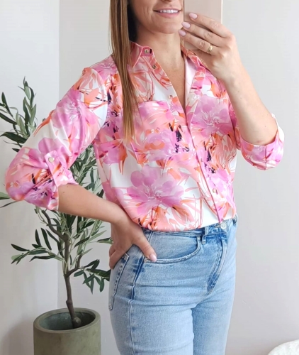Koszula Light - Candy Pink Bloom