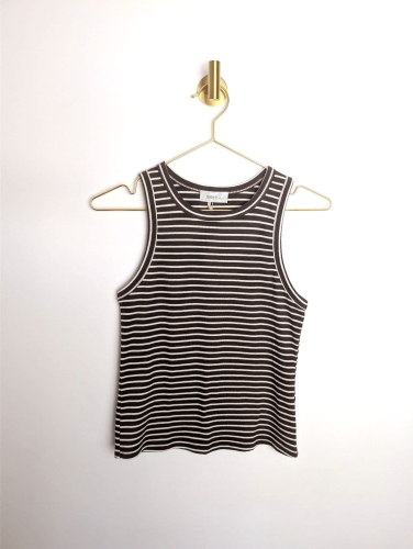 Top Prążkowany w paski - Dark Mocha Stripe
