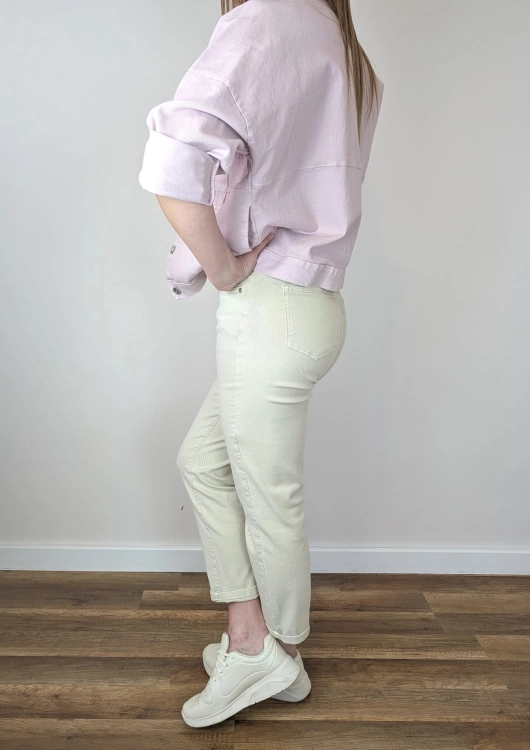 Spodnie Mom Fit - Beige