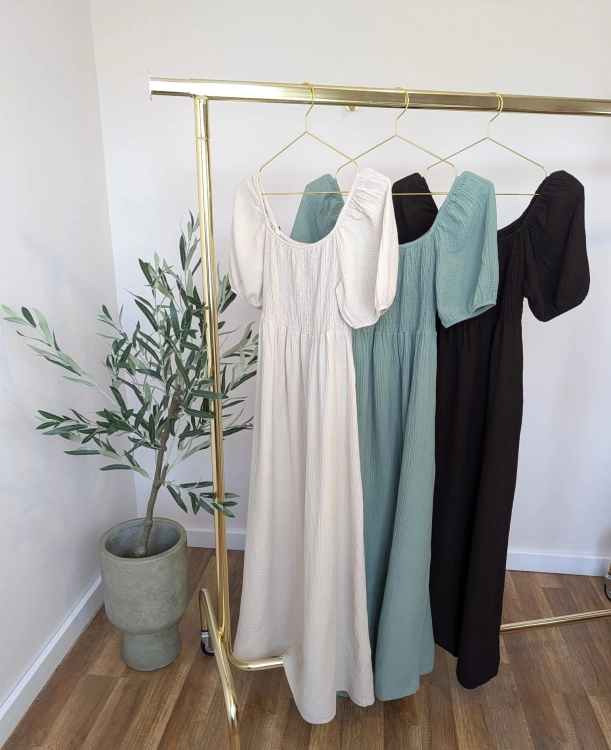 Muślinowa sukienka Mia Maxi - Ivory