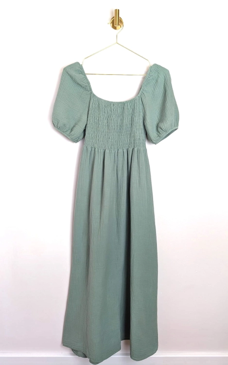 Muślinowa sukienka Mia Maxi - Sage Green