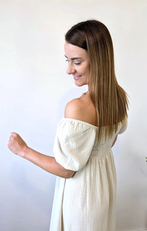 Muślinowa sukienka Mia Maxi - Ivory